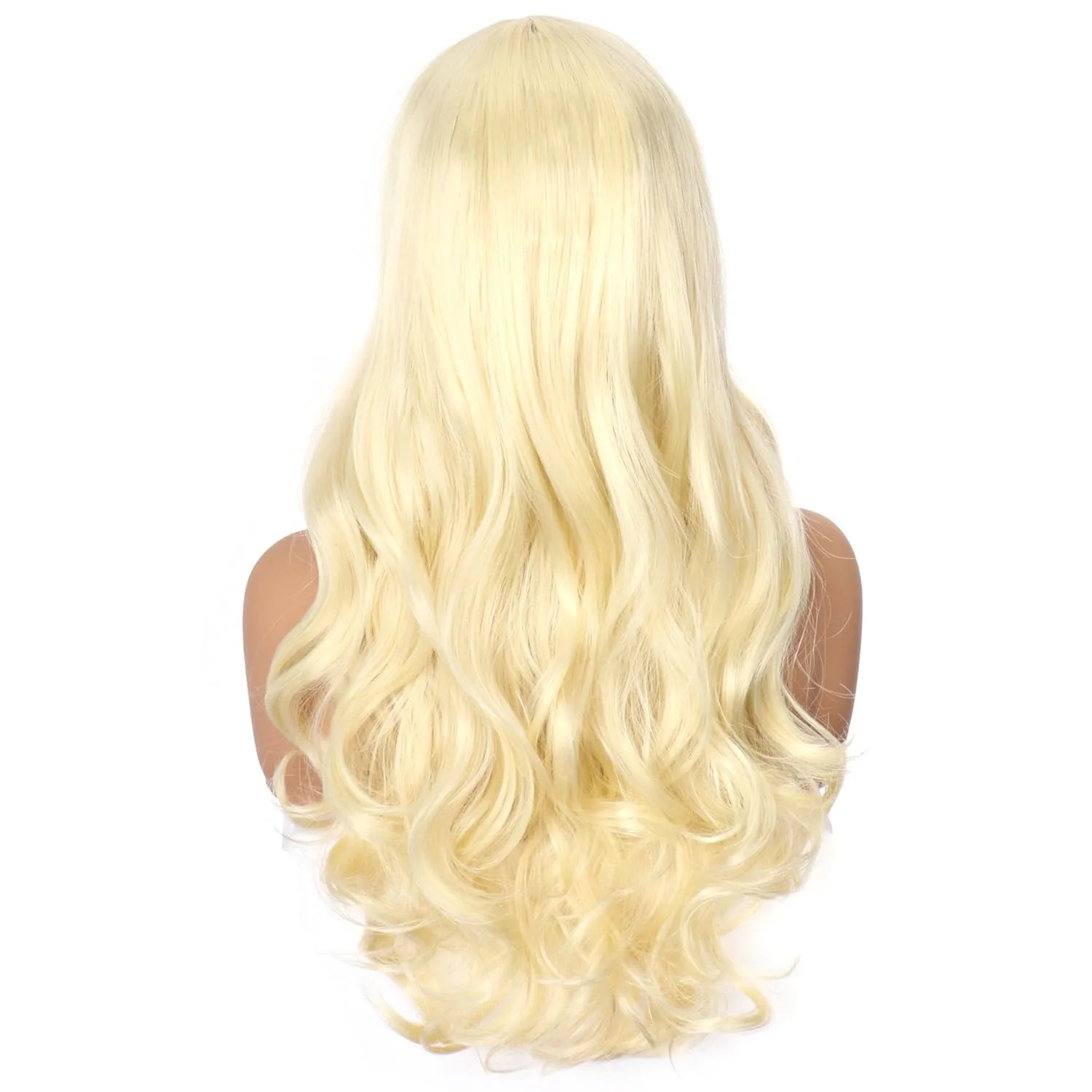 Golden long curly hair synthetic wig for Halloween cosplay wig, character play wig, party wig, daily wig set