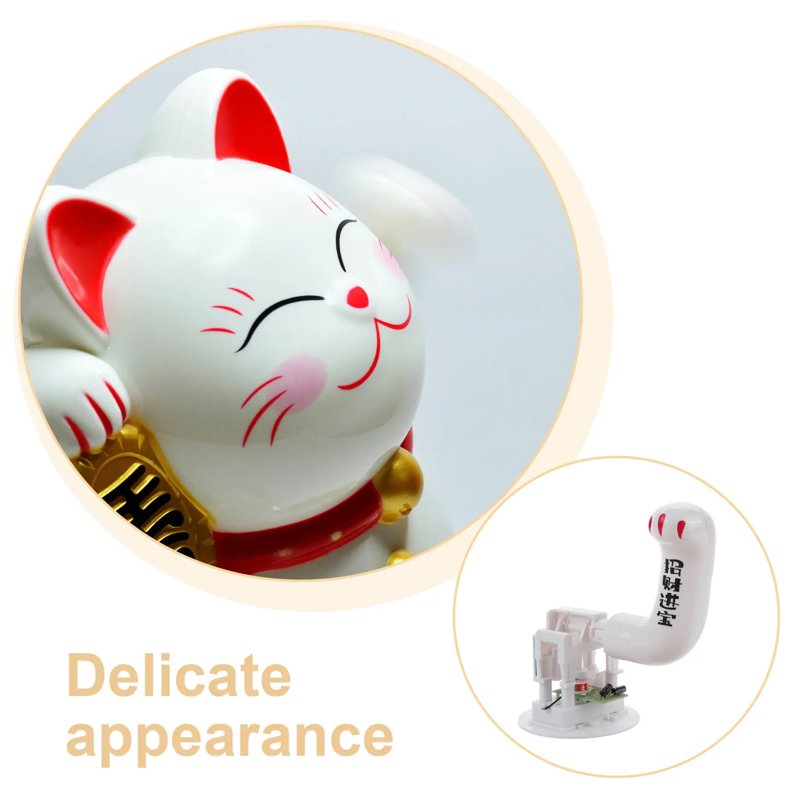 

Аксессуар для машущей лапы кошки удачи с плавным механизмом движения для декора офисного стола, электрическая машущая лапа для кошки-талисмана богатства