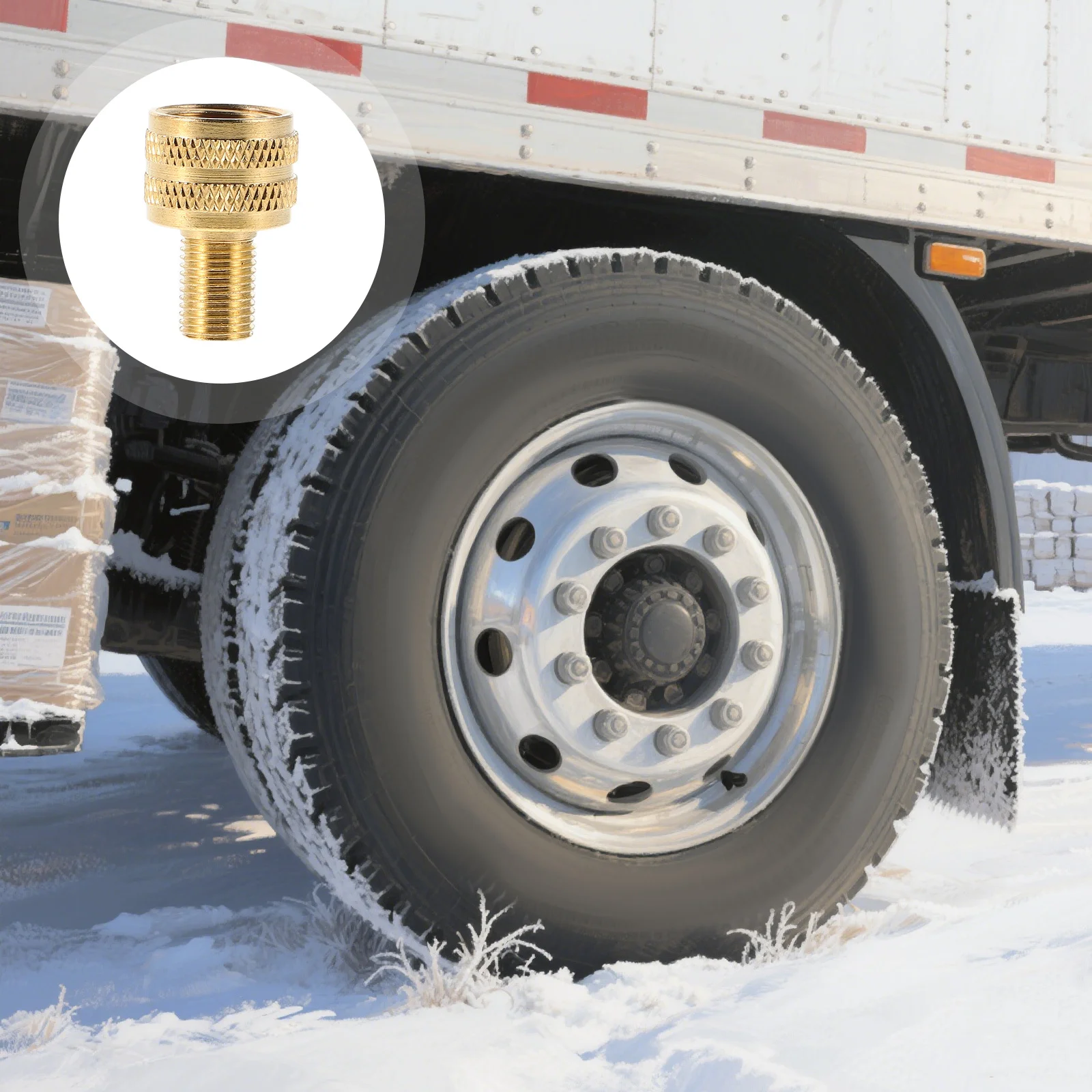 

3Pcs Tire Valve Adapter for Trucks Heavy-Duty Inflator Nozzle Replacement Air Compressor Accessories for Truck Forklift Large