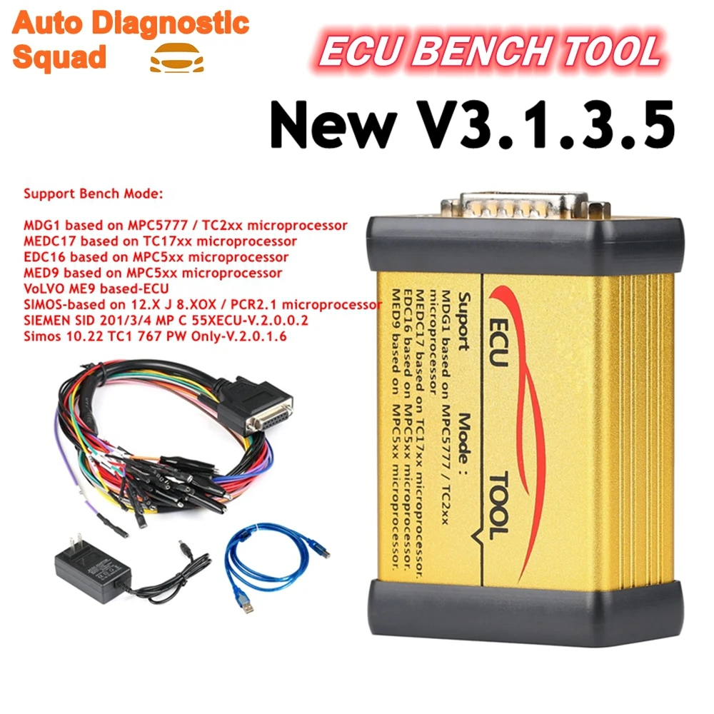 Ultimo Strumento ECU BENCH TOOL V3.1.3.5, Strumento di Servizio per Lettura e Scrittura, Compatibile con Auto Multimarca per BMW/Benz/VOLVO