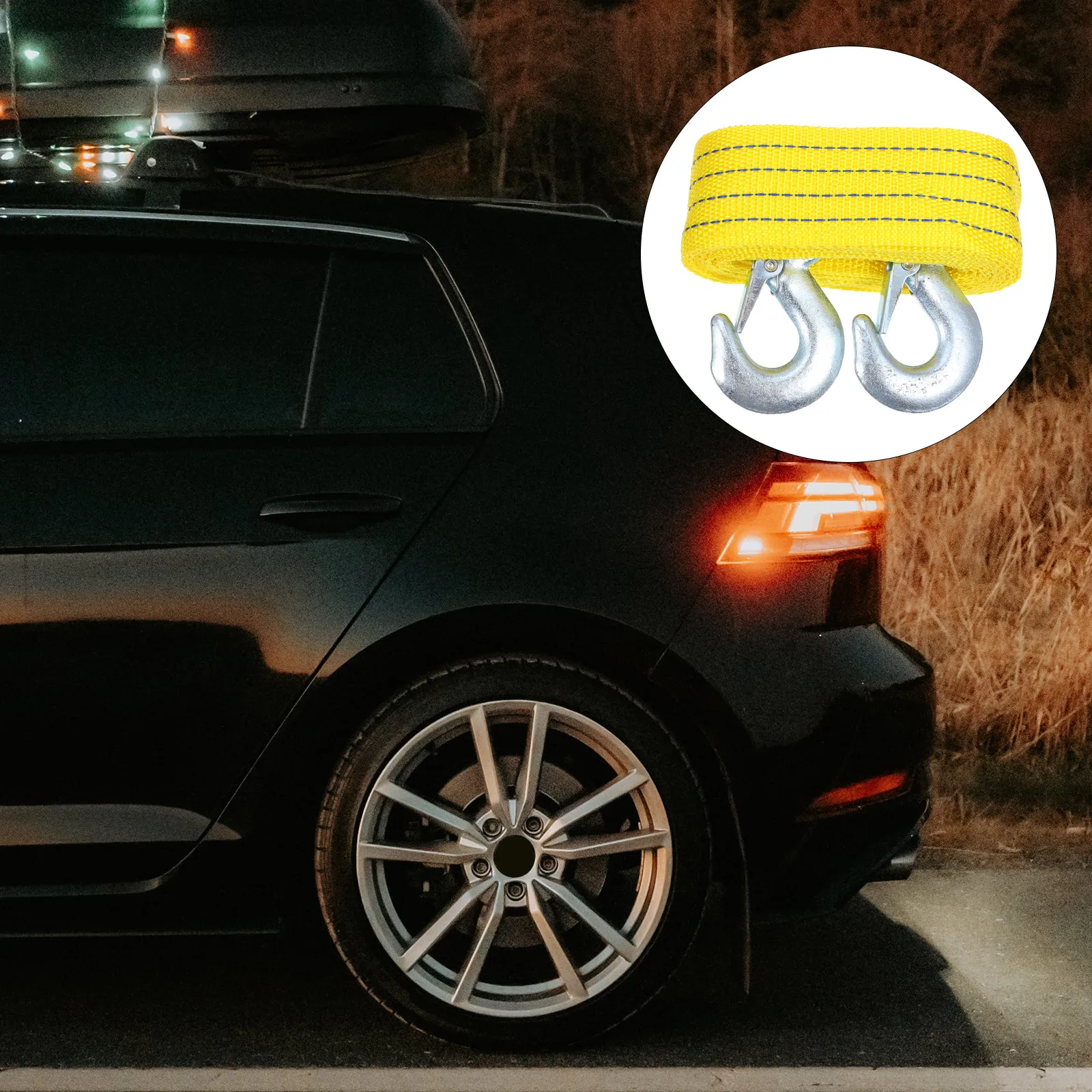 

2Pcs Strong Tow Straps Hooks High Strength Nylon Heavy Duty Rope Kit for Trucks Vehicles Towing Pull Strap Towing Straps