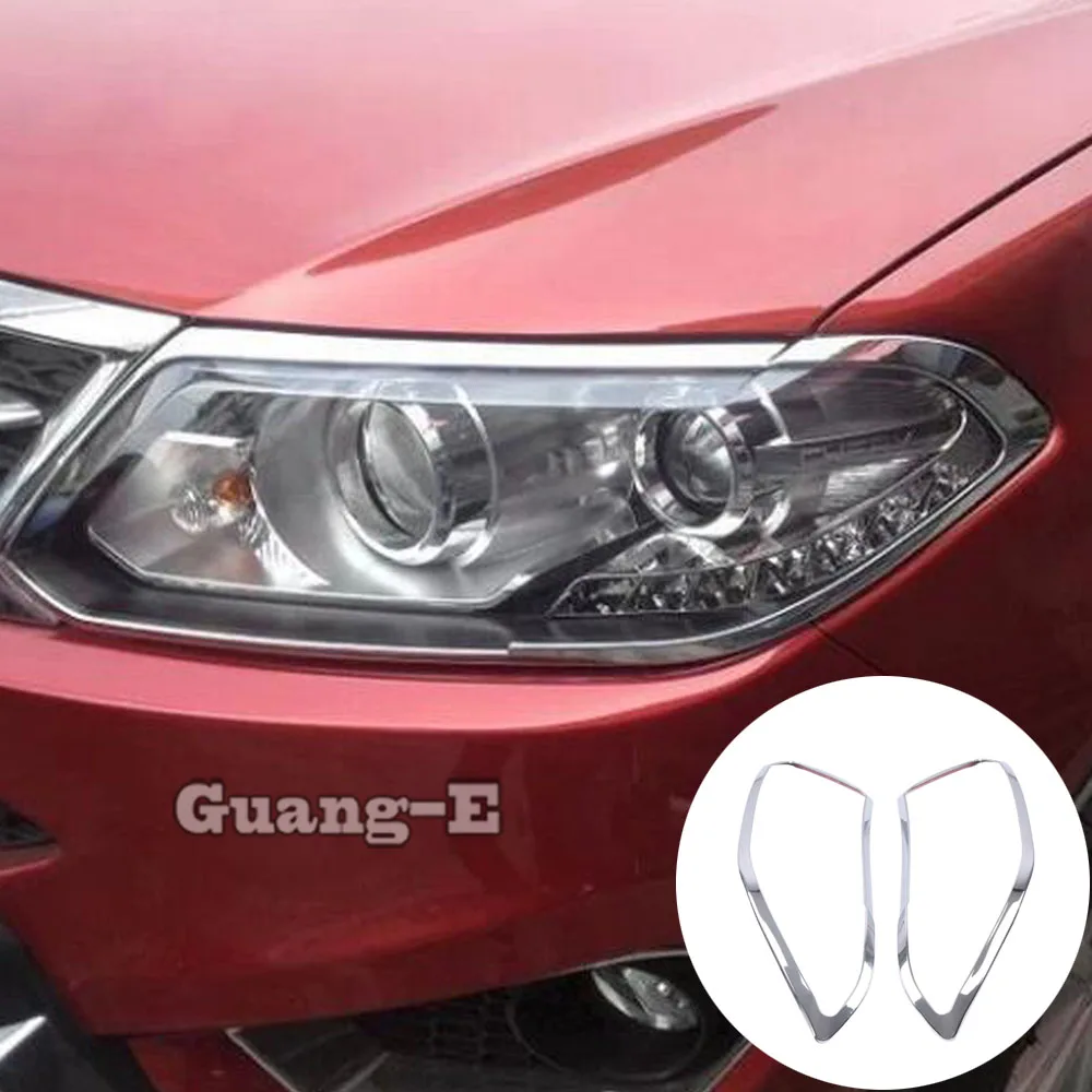 

Car Front Head Light Lamp Hood Molding Frame Stick ABS Chrome Cover Trim Eyebrow For Chery Tiggo 5 Tiggo5 2014 2015 2016 2017