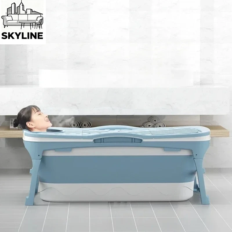 Складная ванна для взрослых, портативная ванна для дома, минималистичные принадлежности для ванной комнаты, ванна для всего тела, складная ванна-таз Складная ванна для взрослых, портативная ванна для дома, минималистичные принадлежности для ванной комнаты, ванна для всего тела, складная ванна-таз