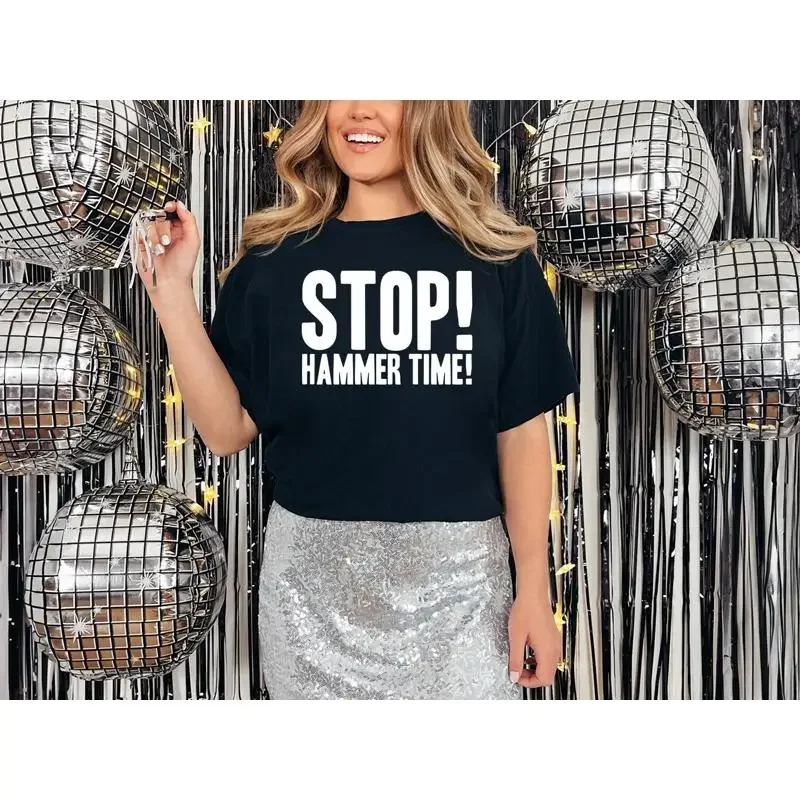 Stop Hammer Time T Shirt Personalised Fancy Dress Weekend 90S Hen Stag Mc Party