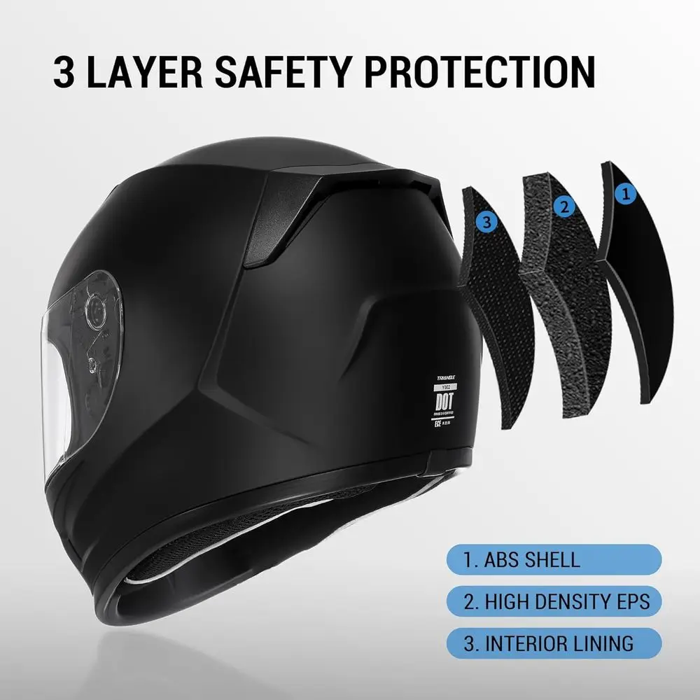 Youth Motorcycle Helmets Full Face Lightweight with Dual Visors, DOT Certified