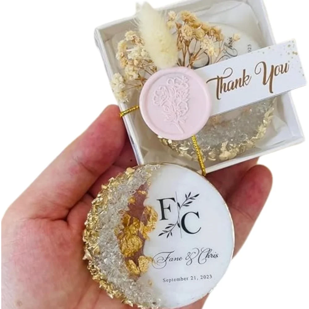 

Персонализированный свадебный магнит-сувенир из золотой эпоксидной смолы – на заказ для помолвки, никкаха, на 25-летие и 50-летие свадьбы, подарок на сохранение памяти, подарок для сохранения даты свадьбы