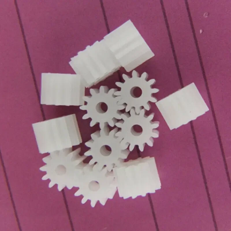 10PCS Plastic Spindle Motor Gear 102A 0.5 Modulus 2MM T=10 10 Teeth  Micro Mini DC Electric Motor Model Small Toy Car Boat