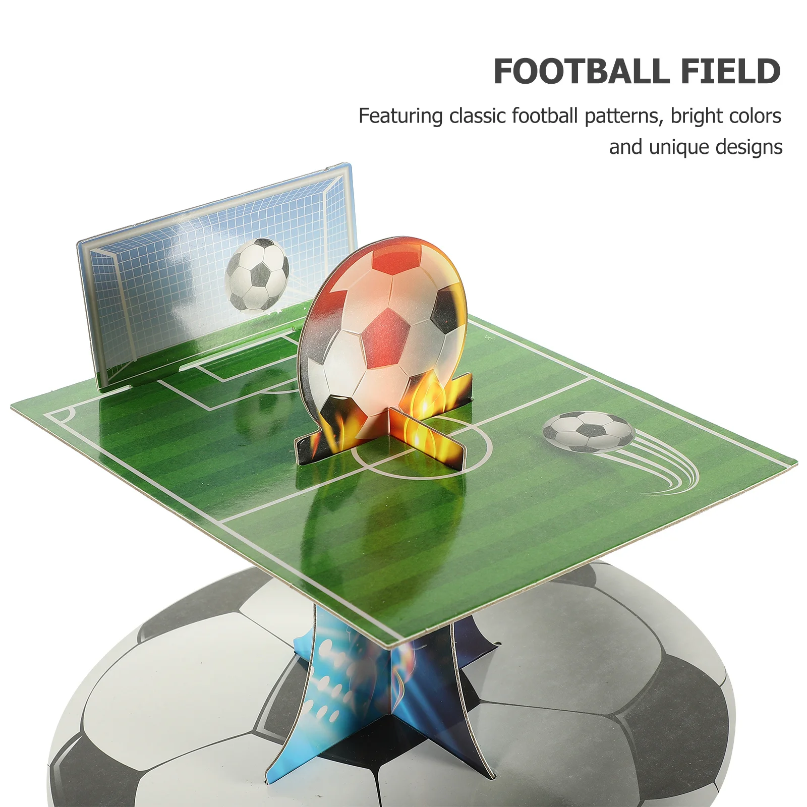 

Reusable Football Pattern Paper Cake Display Stand Three Layer Multi Tier Cupcake Holder Party Dessert Stand Cake Stands