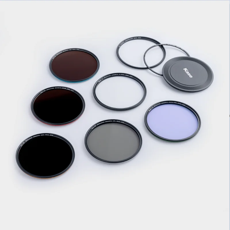 Kase Revolution 67Mm Magnetische Filterkit Schokbestendig Gehard Optisch Glas Kleurgecodeerde Ringen Inbegrepen Cpl Nd8 Nd64 Kit