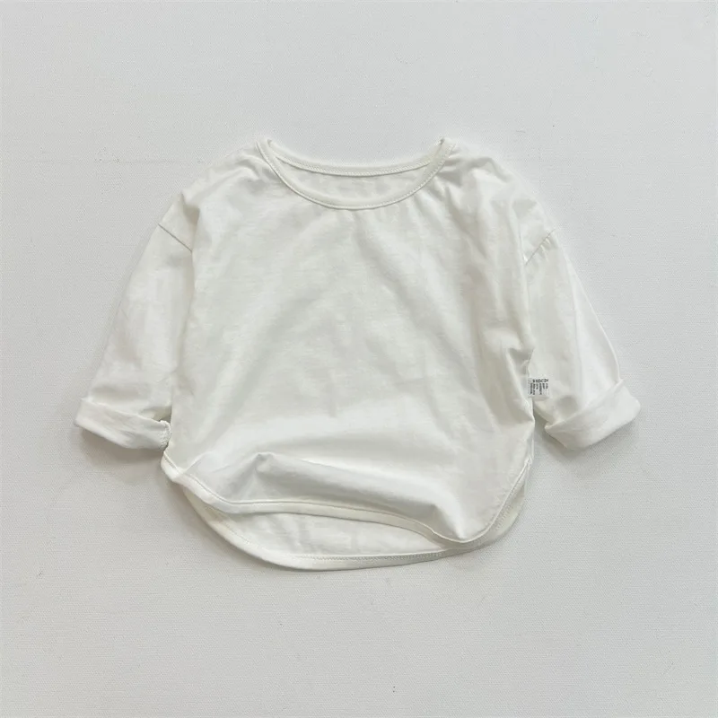 Children's Long Sleeved T-shirt Made of Pure Cotton Autumn New Item Girls' Base Top Children's Clothing