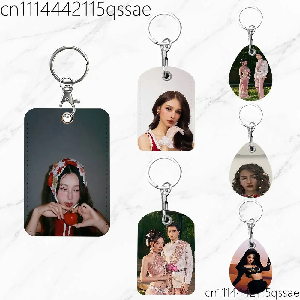 T-Pop B-BOWKYLIONS SIGN Leather Keychain Card Holder For Airtag & Access Cards Modern Bus Pass