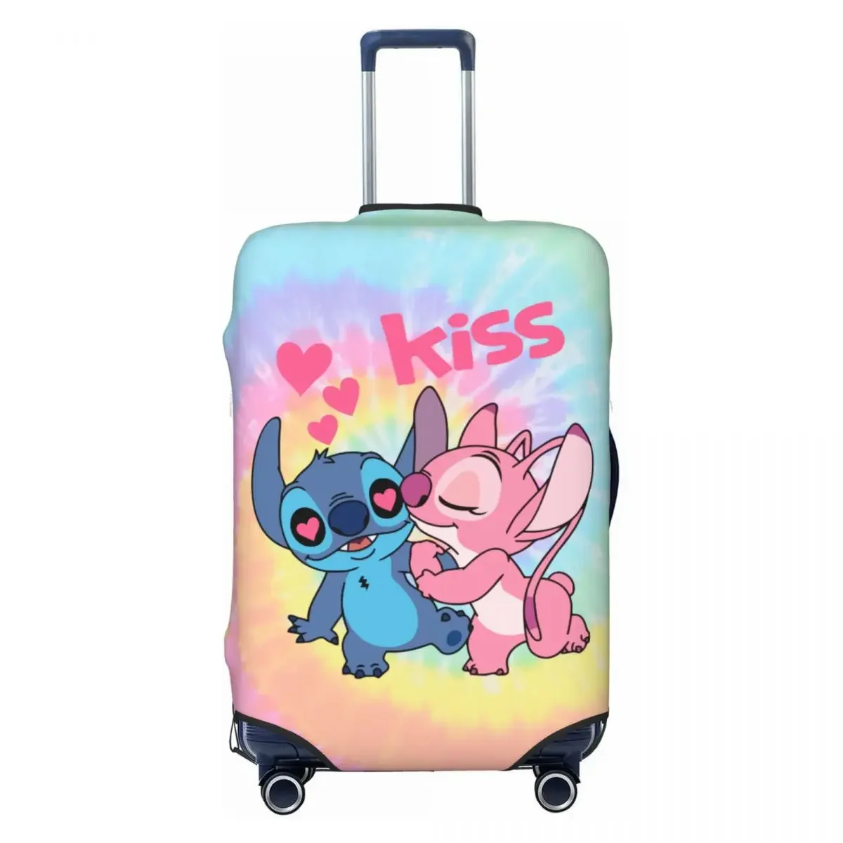 Disney Anime Stitch Luggage Cover Stretch Fabric Suitcase Protector Baggage Dust Case Cover Suitable for 18-20Inch Suitcase Case