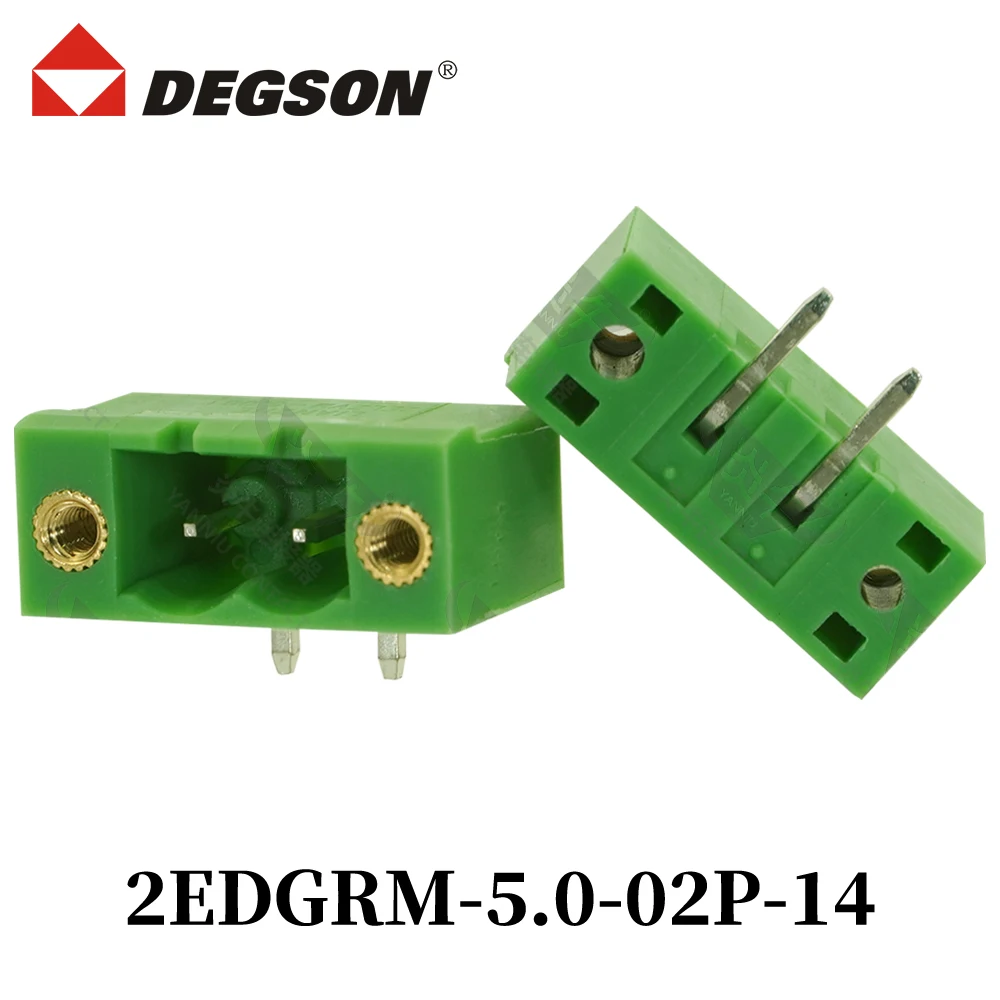 10 قطعة DEGSON 2EDGRM-5.0-04P-14-00ZH 2EDGRM-5.08 للتوصيل نوع PCB محطة كتلة موصل KF2EDGRM 2P ~ 12P MS hoenix
