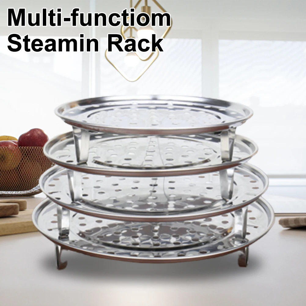 Stainless Steel Steamer Rack Steamer Tray Stand Cookware Tool Bread Tray For Stuffed Bun Food Steamer Tray Rack Kitchen Tools