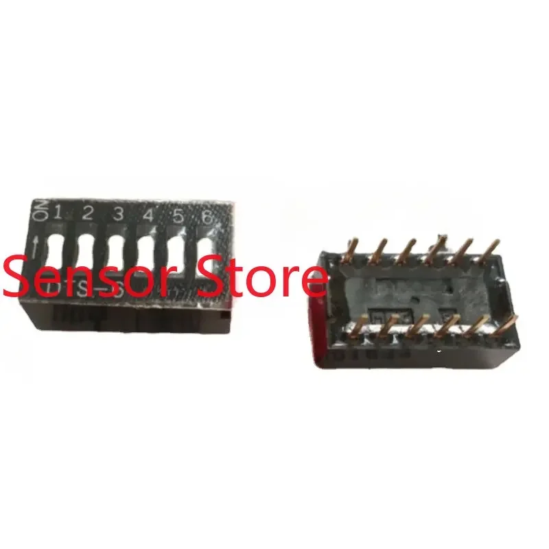 10PCS Direct Insertion 6P Dial Switch 6-position Keyboard Type   DTS-06 2.54 Spacing