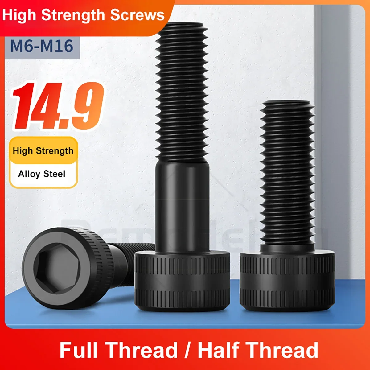 

1~5Pcs Hexagon Hex Socket Cup Head Screw Bolts M6 M8 M10 M12 M14 M16 Grade 14.9 High Strength Steel Allen Screw DIN912