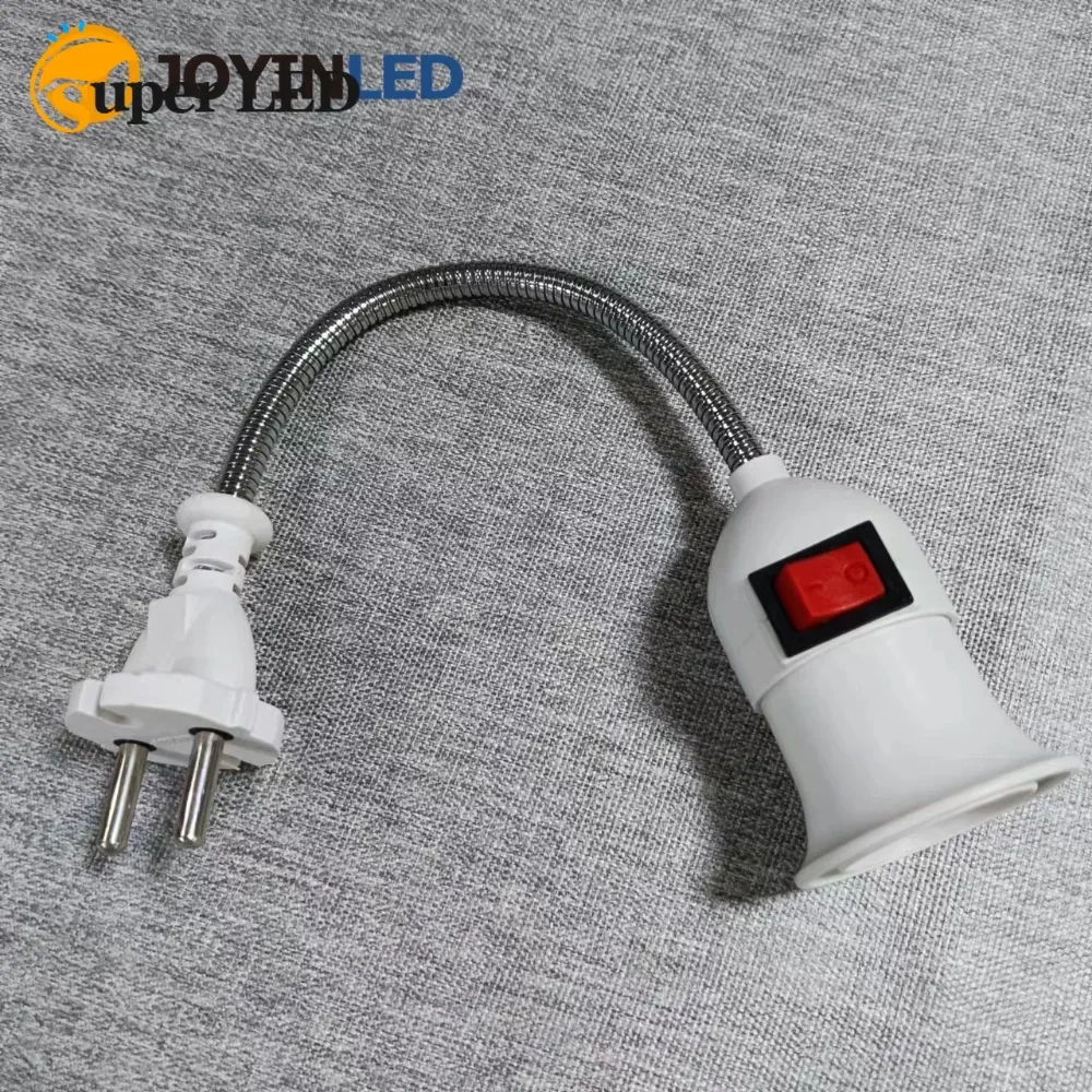 

E27 Flexible Extension Converter LED Light Lamp Bulb Extend Adapter Socket Wall Socket Lamp Base Holder Screw Socket EU Plug