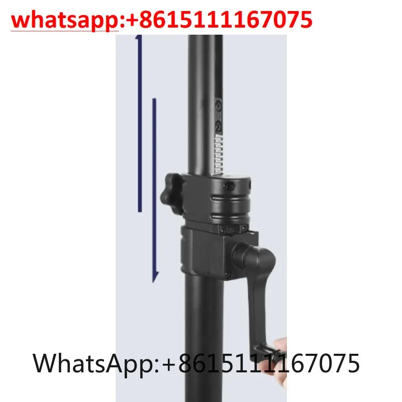 Full Metal Hand Crank Speaker Stand Support Rod Dual Speaker Subwoofer Mount Bracket Height Adjustable Floor Support Frame