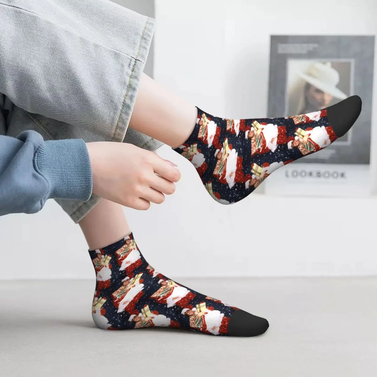 

Последние рождественские носки Harajuku, супер мягкие чулки, всесезонные носки, аксессуары для мужчин и женщин, подарки