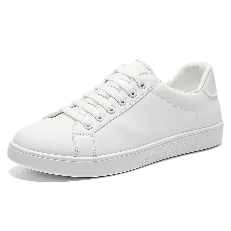 

[LANG YUN] Free Shipping White Men's Casual Sneakers Fashion Lightweight Flat Shoes for Boys