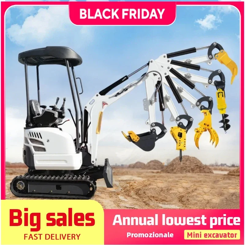 

Mini Excavator Customized 2.0 Tons Classic Model With Retractable Base Heating With Cab Ce Epa Euro 5 Free Delivery