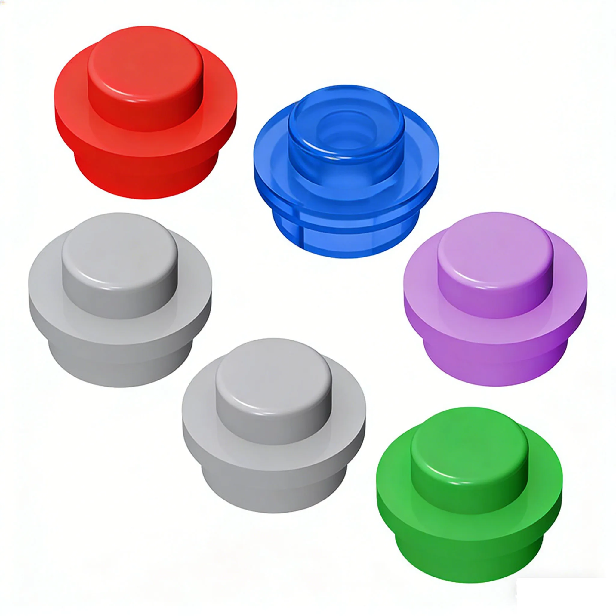 10Pcs 6141 4073  4037 1x1 Dot Board Building Block Moc Color Spare Parts Compatible with Brick DIY Children's Toy Assembly