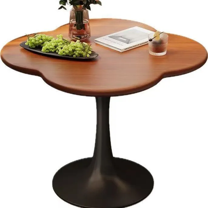 

Round dining Eating table Household small apartment Simple coffee Dining Living room Balcony Leisure European