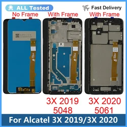 Conjunto da exposição do toque para Alcatel 3X, painel LCD, 5061K, 5061U, 5061, 5048, 5048Y, 5048A, 5048I, 5048U, 2019, 2020