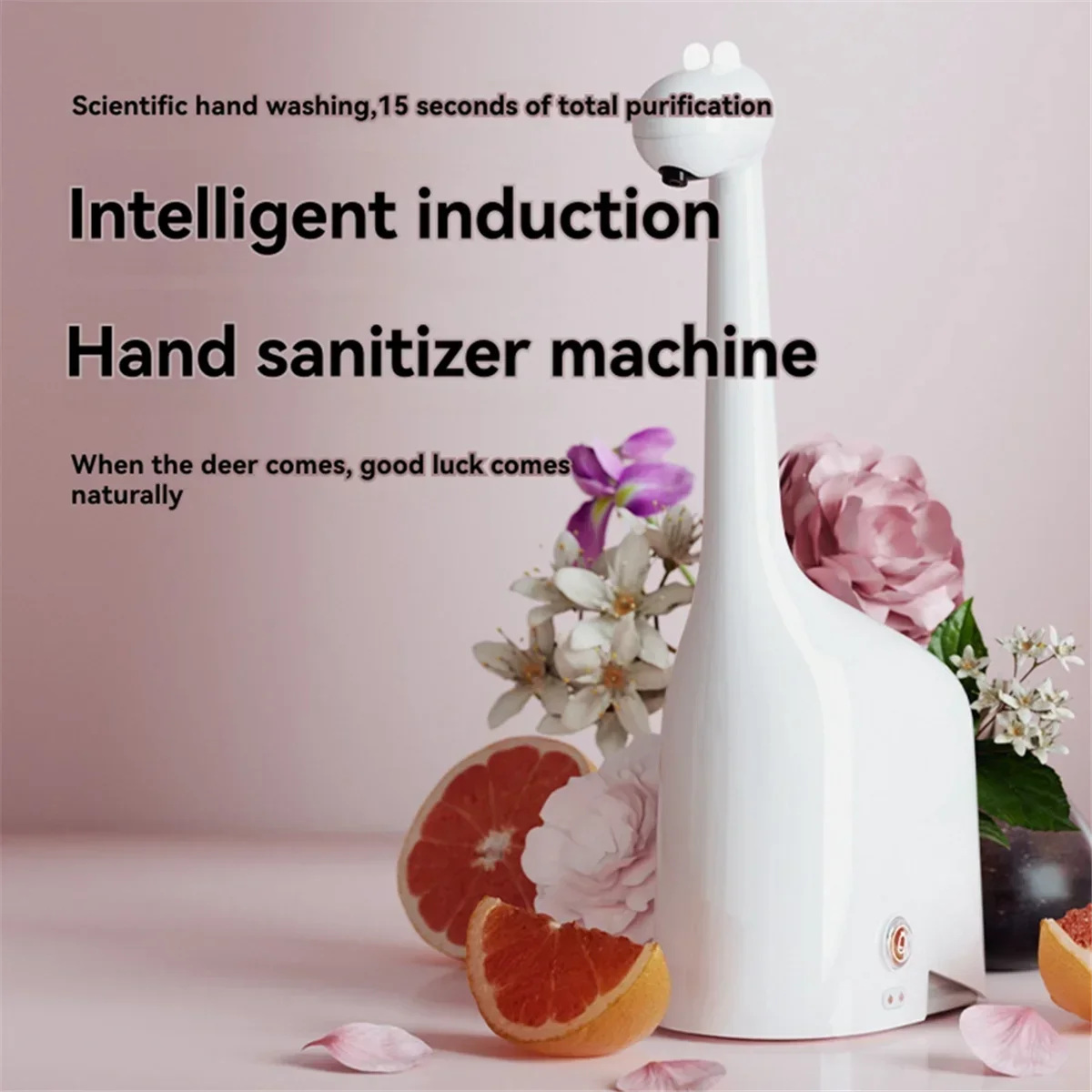 ABAB Dispensador automático de jabón Dispensador de jabón de espuma sin contacto de gran capacidad Dispensador de jabón de espuma eléctrico Blanco