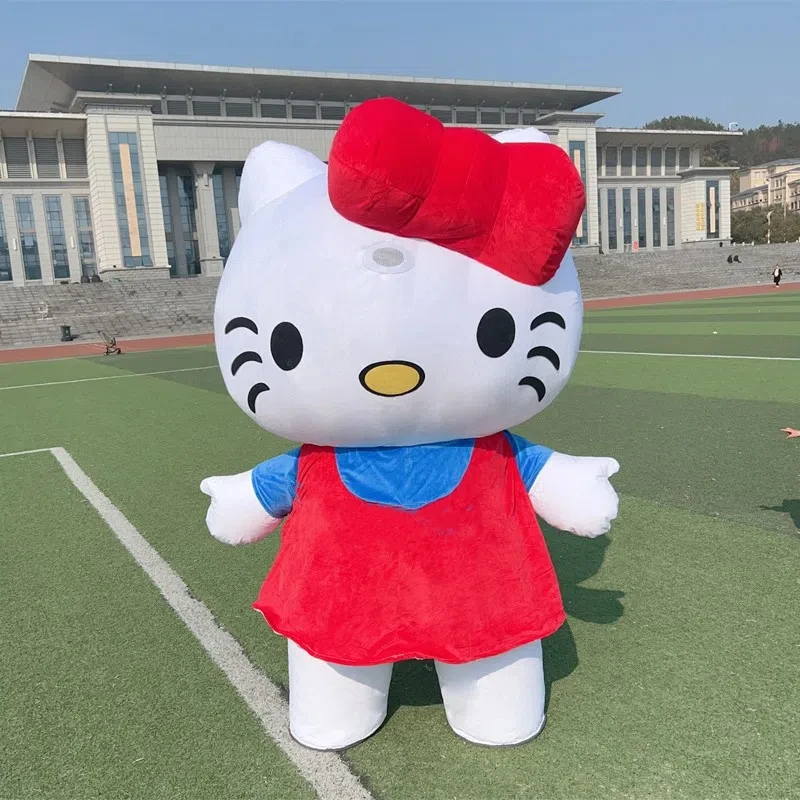Süßes Kitty aufblasbares Maskottchen Kostüm Anime Cartoon Charakter Cosplay Anzüge Kuromi Cinnamoroll Maskottchen Halloween Karneval Requisiten