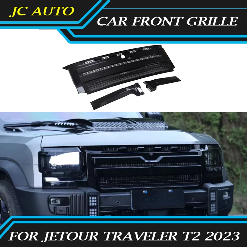 Fit for JETOUR Traveler T2 2023-2024 Car Front Grille Modification Defender Style Free Removal Grille Car Exterior Accessories