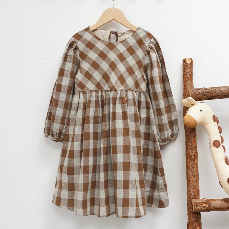 toddler girl brown gingham dress The Gingham Dress set – Matilda Rose children's wear