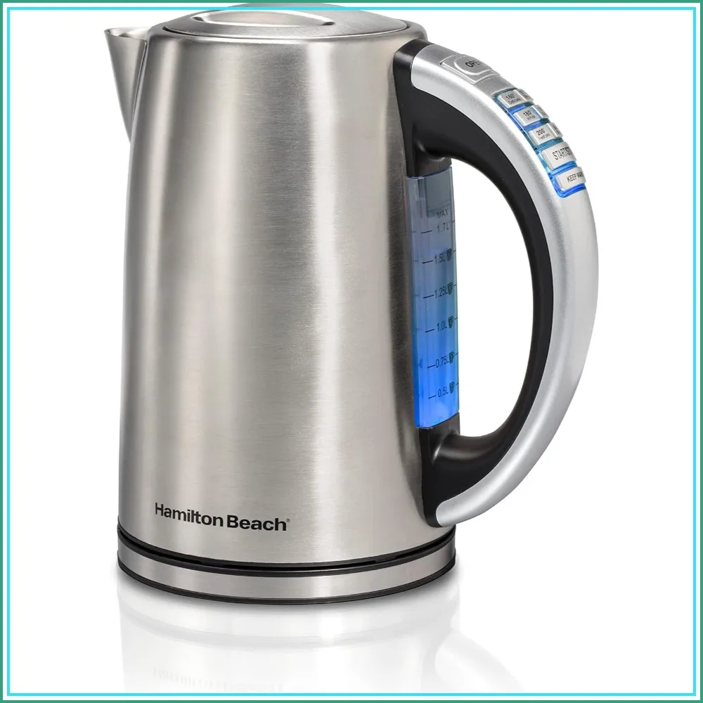 

1.7L Variable Temperature Electric Kettle, Fast Boiling 1500W, BPA-Free Stainless Steel, Auto-Shutoff