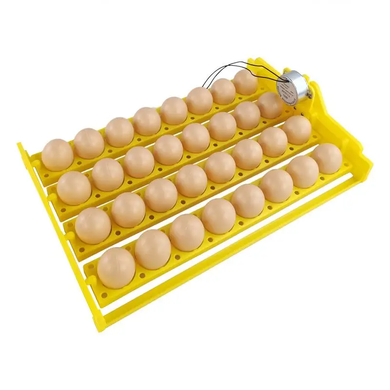 Egg Incubator Tray Poultry Hatching Machine Brooder Incubator Automatic Egg Turner Tray 32 Eggs Holder Rack Fits for Incubators