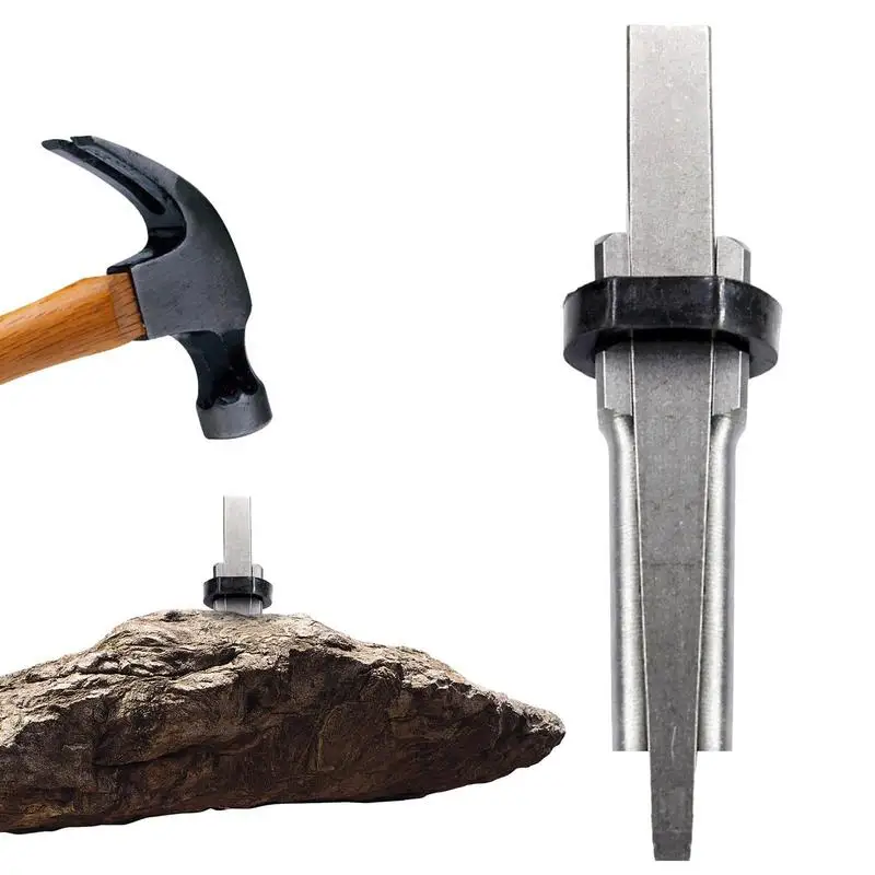 Rock Breaking Tools Heavy Duty Rock Wedges Stone Splitting Tools For Granites Concretes Boulders Volcanic Rocks Limestone Rocks