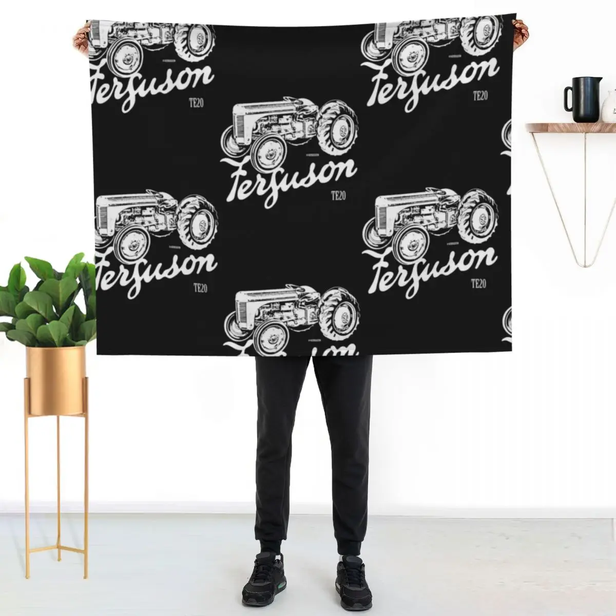 Fergusons Te20 Men Scripts And Illustrationes Throw Blanket Single Soft Plaid Thin Hairy Multi-Purpose Bed Blankets