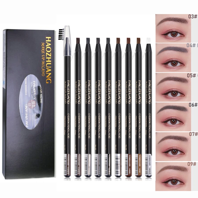 1pcs Long-lasting Waterproof Eyebrow Pencil Off with Brush Microblading Permanent Makeup Tools Pull Cord Peel-off Brow Pencil