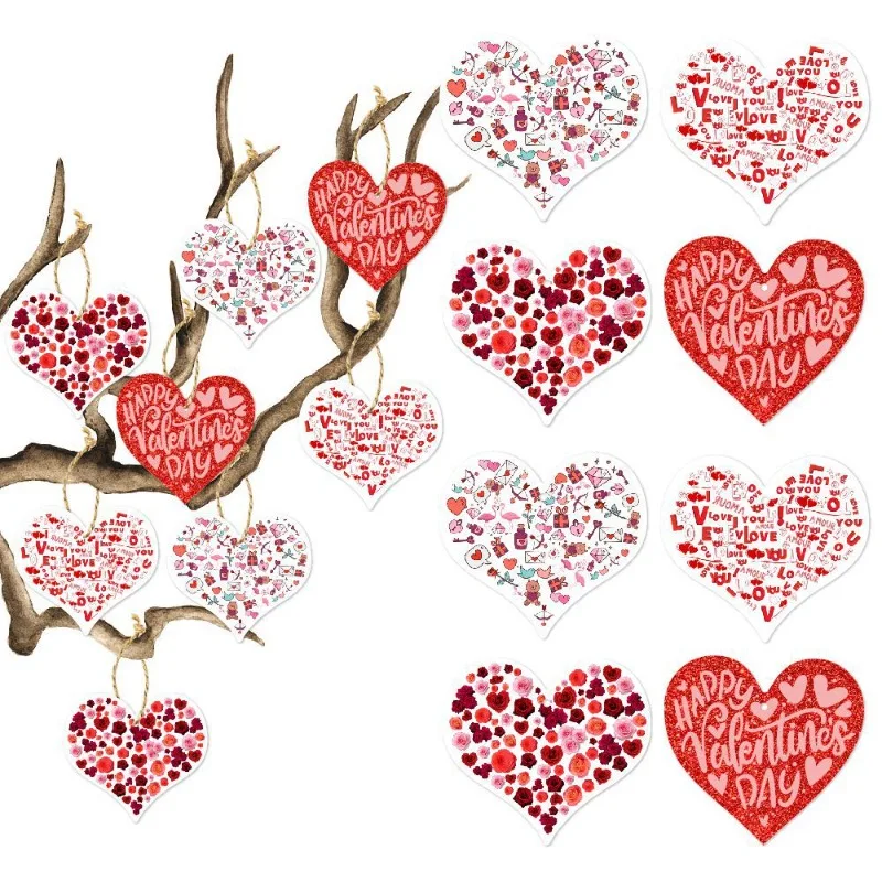 

Romantic Valentine Party Decor Hanging Hearts Love Decorations for Wedding Birthday Anniversary New Year Thanksgiving
