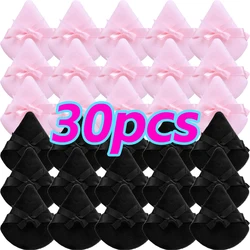 Crystal Velvet Short Fluff Powder Puff Triangle Loose Powder Puffs Reusable Face Cosmetic Sponges Foundation Beauty Makeup Tools
