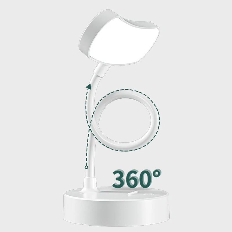 LED Reading Lamp Night Light Rechargeable 3 Level Dimming Light For Reading Study Bedroom Lighting