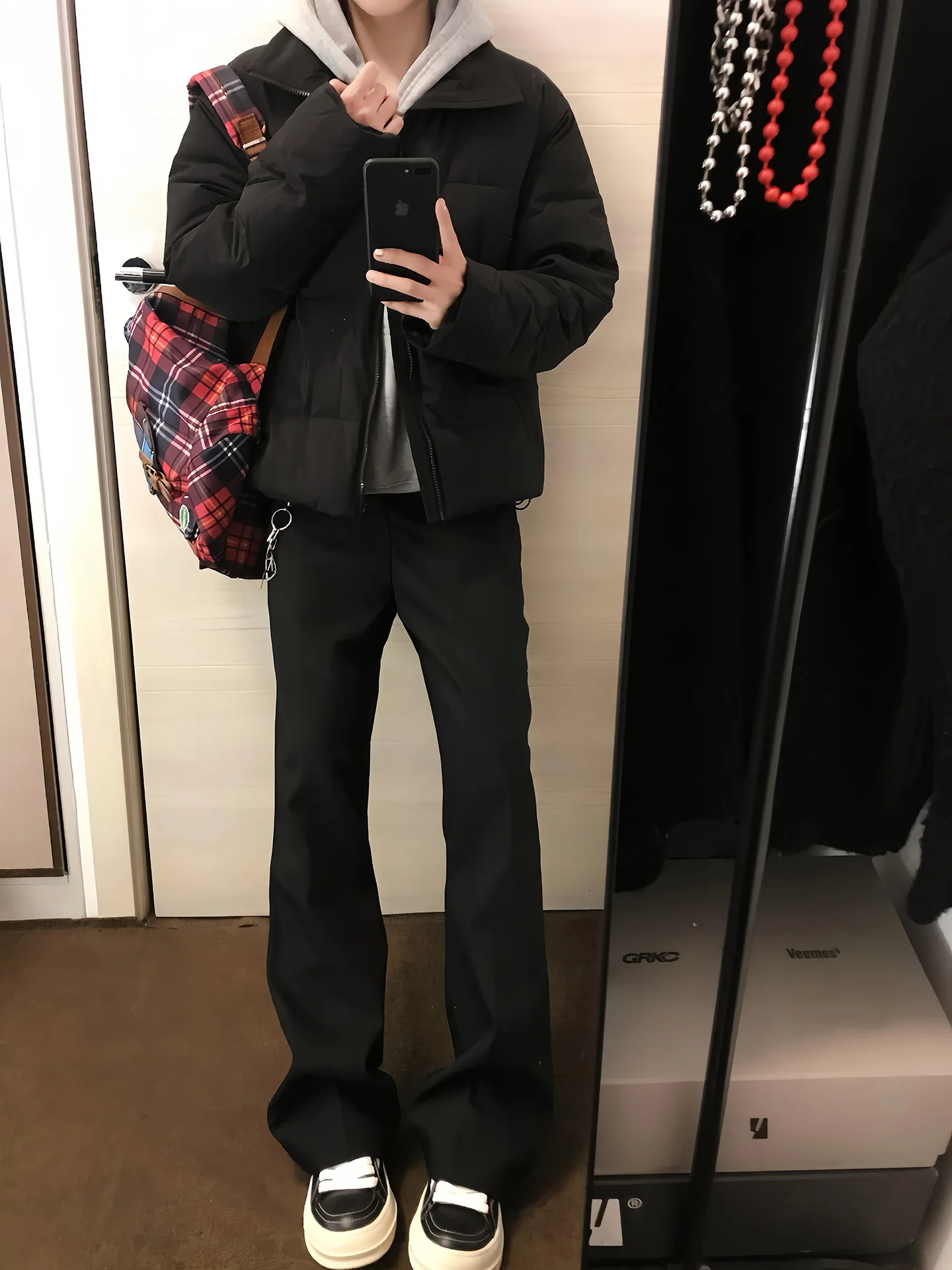 Bla Fce Lined Straight Leg Trousers Men's Winter Casual Pants American Vibe Flared West Pants Drapey High Waist Suit Pants