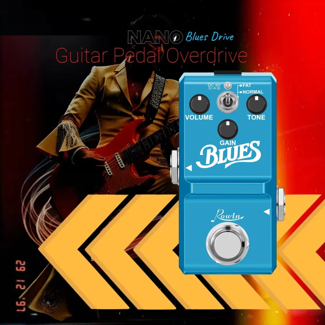 

Rowin NANO Педали для электрогитары Overdrive Classic Blues Drive Bass Pedal Blues Breaker Effect Legendary Blues Tube Tone BD-2