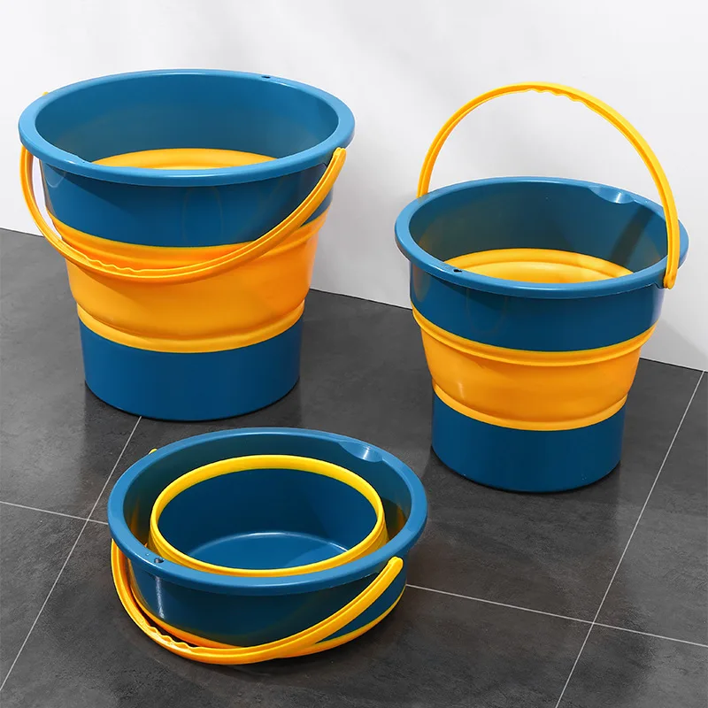 

Folding bucket portable car outdoor fishing bucket thick plastic bucket suitable for home and dormitory use