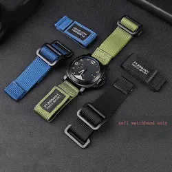 Men Nylon canvas strap for Panerai PAM441/Tudor/Bell & Ross Nylon Strap hook and loop BR Watch Band 22mm 24mm