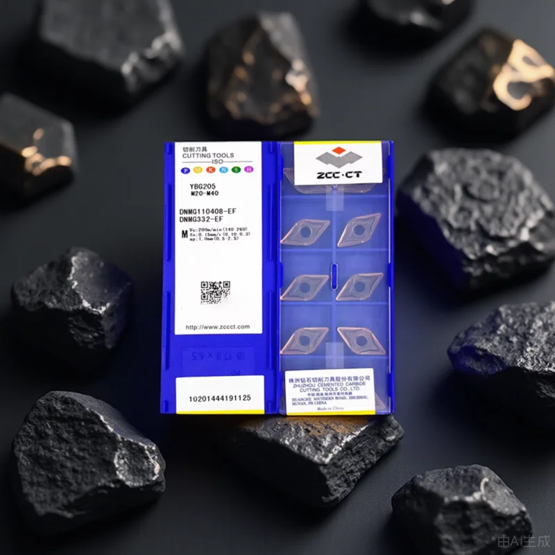 

ZCCCT DNMG110408-EF YBG202/YBG205/YBM153 Carbide Insert for CNC Cutting Tools | High Hardness & Wear-Resistant