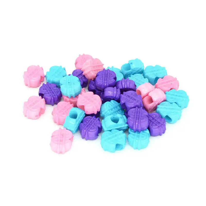 20pcs Solid Candy Mixed Color Large Hole Dollar Pattern Acrylic Bead For Diy Handmade Materials Children's Lock Hair Accessories