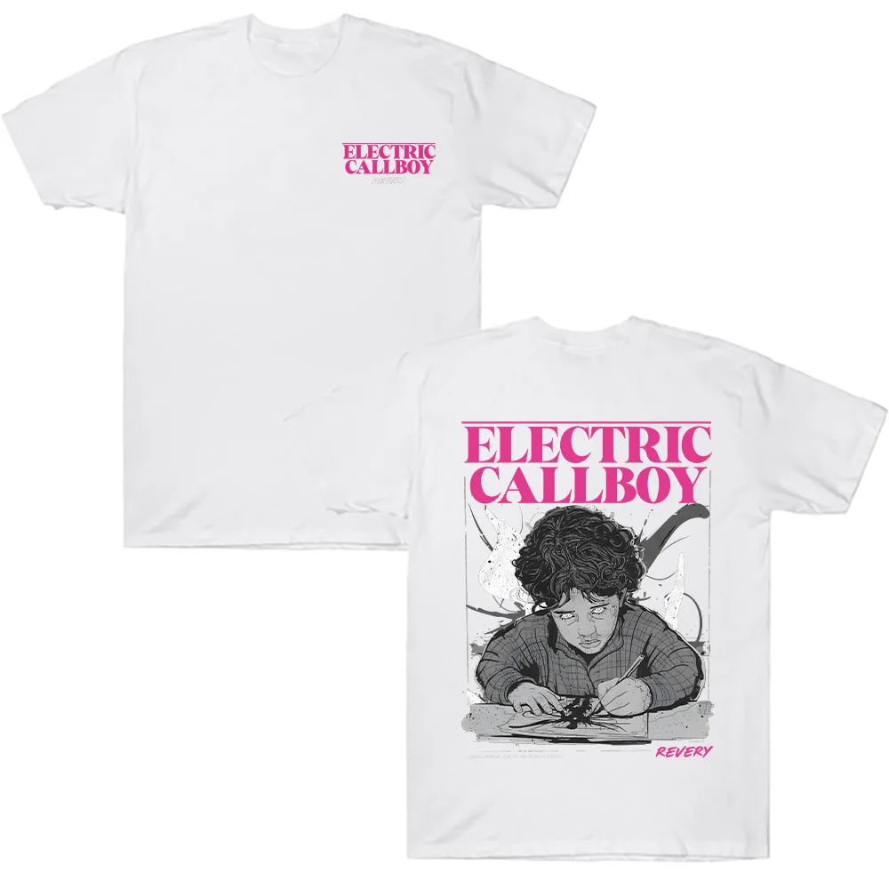 Callboy elétrico revery pintura t-shirts moda impressão topo tshirt verão nova luz e fina das mulheres dos homens camiseta de manga curta algodão