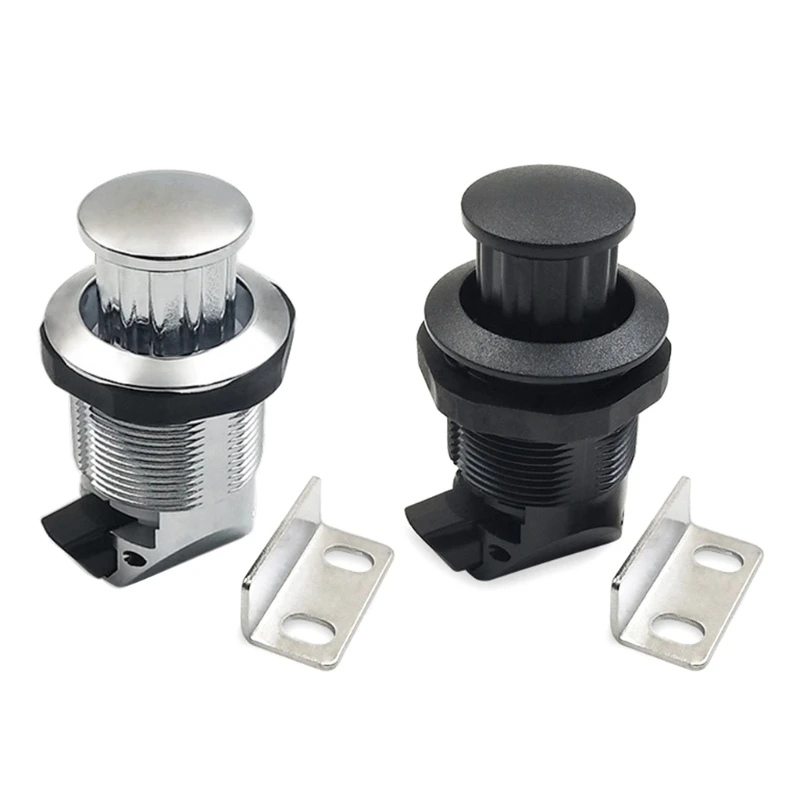 Push Button Catch Lock Cupboard Door Cabinet Latches Knob Drawer Locks