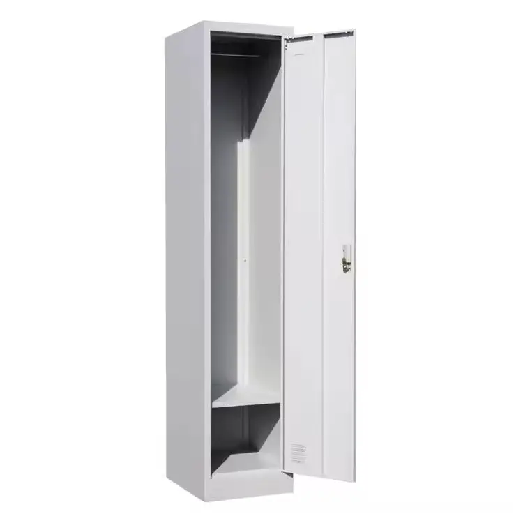 

Modern Single Wardrobe Storage Cabinet with Hanging Rail Shelves and Doors for Bedroom Clothes Organizationpromote sales
