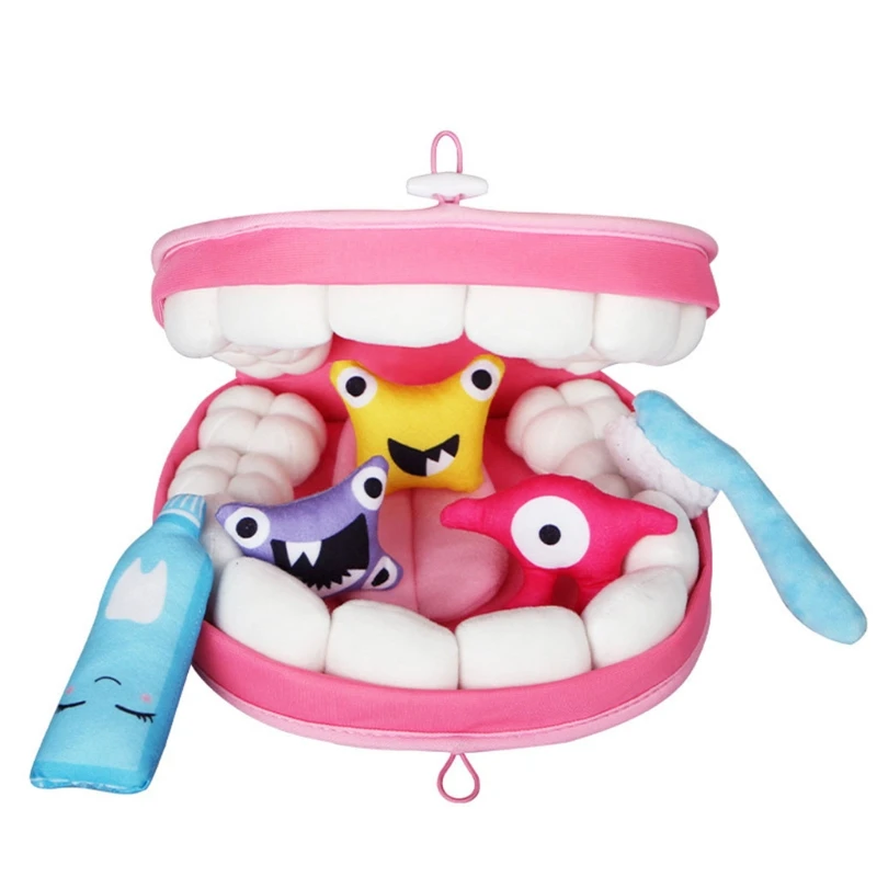 for Creative Baby Learn Brush Teeth Plush Child Teeth Set Pretend for Play Developing Educational Brush Drop Shipping